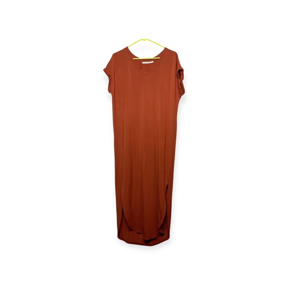 Women’s NWOT Ellison rust colored maxi‎ t-shirt dress, size small